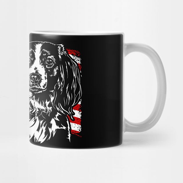 Proud Nederlandse Kooikerhondje American Flag patriotic dog by wilsigns